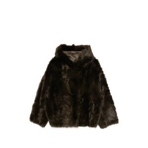 Yves Salomon Brown Jackets - Faux Fur & Shearling Jackets Women